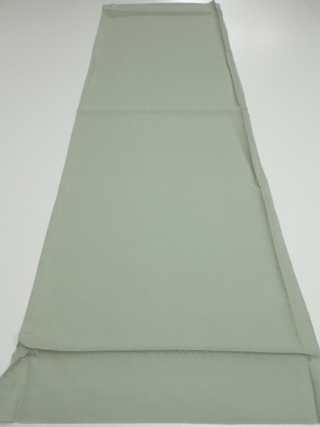 Photo5: 2A01z60  Japanese Kimono Silk  FABRIC Plain Soft green 44.1x14.2 (5)