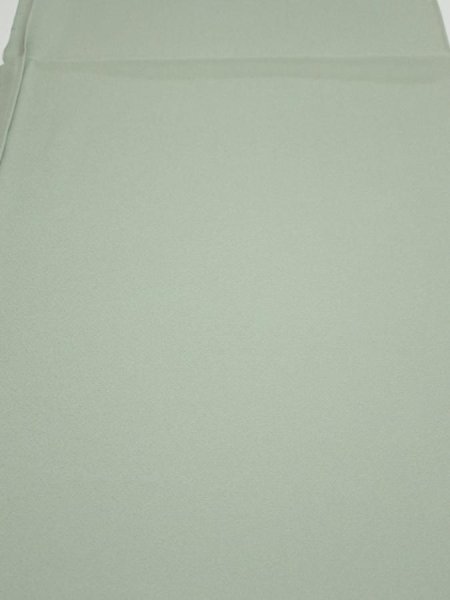 Photo1: 2A02z60  Japanese Kimono Silk  FABRIC Plain Soft green 44.1x14.2 (1)