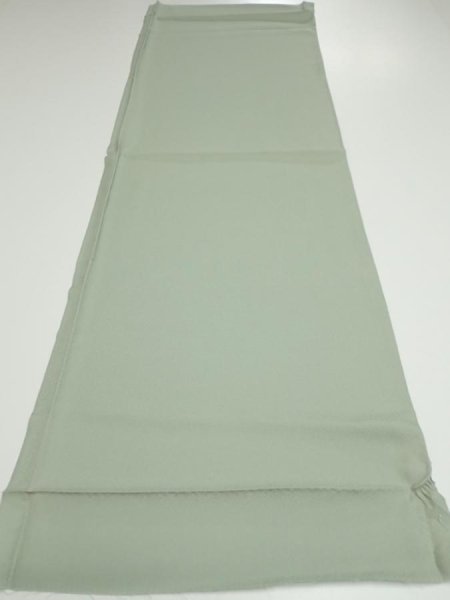 Photo5: 2A02z60  Japanese Kimono Silk  FABRIC Plain Soft green 44.1x14.2 (5)