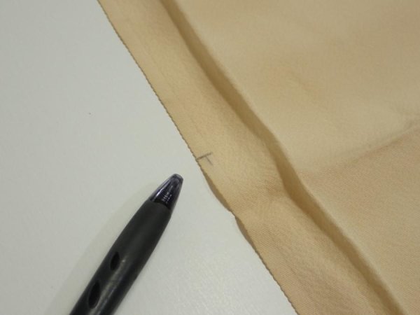 Photo6: 2A02z60  Japanese Kimono Silk  FABRIC Trees Champagne 40.9x14.6 (6)