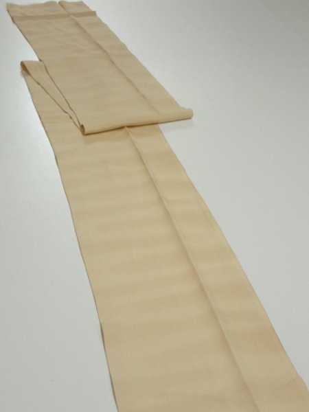 Photo3: 2A04z60  Japanese Kimono Silk  FABRIC Shading off Champagne 86.6x7.1 (3)