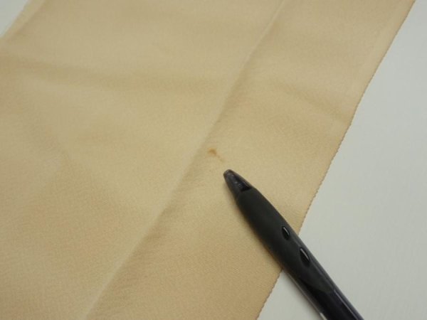 Photo7: 2A04z60  Japanese Kimono Silk  FABRIC Shading off Champagne 86.6x7.1 (7)