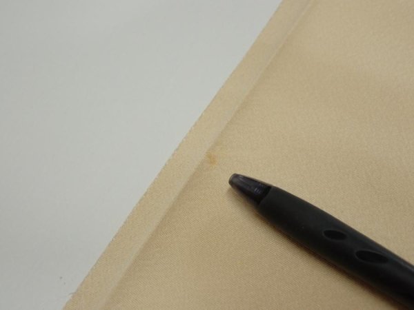 Photo8: 2A04z60  Japanese Kimono Silk  FABRIC Shading off Champagne 86.6x7.1 (8)