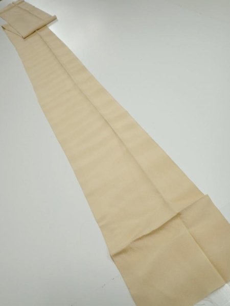 Photo9: 2A04z60  Japanese Kimono Silk  FABRIC Shading off Champagne 86.6x7.1 (9)