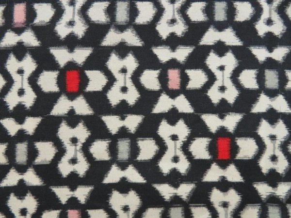 Photo4: 4611T02z350 Vintage Japanese Kimono Silk MEISEN HAORI  Black (4)