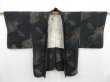 Photo6: 4611T04z680 Vintage Japanese Kimono Silk HAORI Trees Black (6)