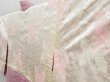 Photo7: 4616T03z600 Vintage Japanese Kimono Silk HAORI Leaves Pink (7)