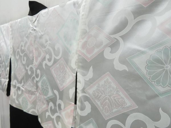 Photo7: 4621T02z580 Vintage Japanese Kimono Silk HAORI Maple Black (7)