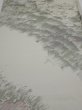 Photo1: 4i02z70  Japanese Kimono Silk  FABRIC Wave Light gray 47.2x14.0 (1)