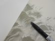 Photo7: 4i02z70  Japanese Kimono Silk  FABRIC Wave Light gray 47.2x14.0 (7)