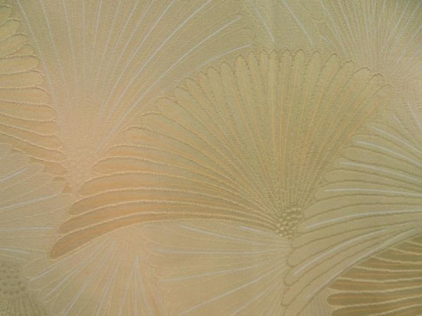 Photo4: 4623T02z460 Vintage Japanese Kimono Silk HAORI  Sand yellow (4)