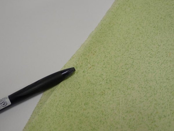 Photo8: 4D05z80  Japanese Kimono Silk  FABRIC Pine branch Light green 63.0x14.2 (8)