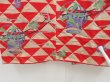 Photo6: 4622T13z490 Antique Japanese Kimono Silk JUBAN Royal cart Red (6)
