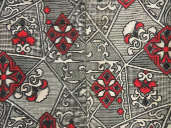 Photo5: 4629T07z730 Vintage Japanese Kimono Silk TSUMUGI  Off-white (5)