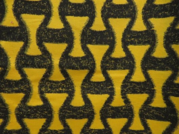 Photo6: 4629T11z560 Vintage Japanese Kimono Silk TSUMUGI  Dark yellow (6)