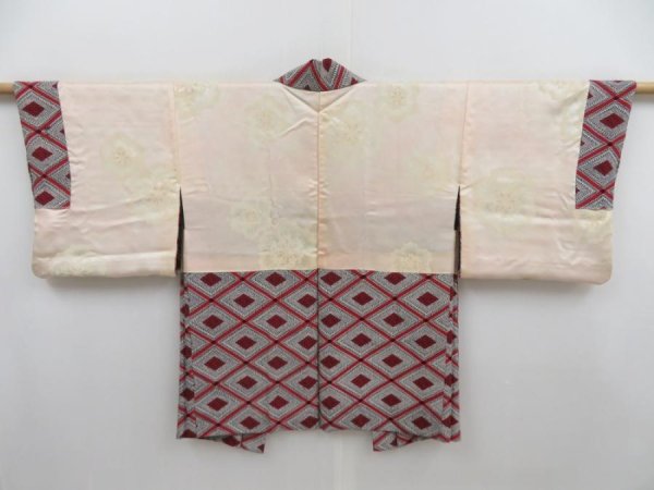 Photo7: 4714T08z570 Vintage Japanese Kimono Silk HAORI  Gray (7)