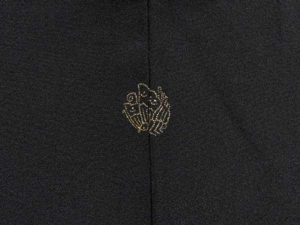 Photo5: 4718T10z500 Vintage Japanese Kimono Silk HAORI Plum blossom Black (5)