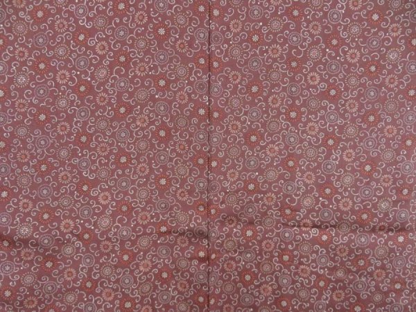Photo3: 4720T11z570 Vintage Japanese Kimono Silk HAORI Flower Purple-Brown (3)