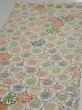 Photo3: 1Y01z60  Japanese Kimono Silk  FABRIC Plum blossom Off-white 45.7x14.6 (3)