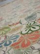 Photo4: 1Y01z60  Japanese Kimono Silk  FABRIC Plum blossom Off-white 45.7x14.6 (4)