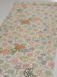 Photo3: 1Y02z60  Japanese Kimono Silk  FABRIC Plum blossom Off-white 45.7x14.6 (3)