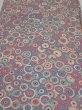 Photo1: 1Y01z60  Japanese Kimono Silk  FABRIC Chrysanthemum  42.5x14.6 (1)