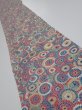 Photo1: 1Y08z50  Japanese Kimono Silk  FABRIC Chrysanthemum  59.8x7.5 (1)