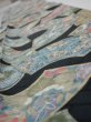 Photo4: 1Y07z40  Japanese Kimono Silk  FABRIC Jigami Dark gray 59.1x7.3 (4)
