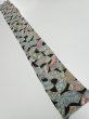 Photo5: 1Y07z40  Japanese Kimono Silk  FABRIC Jigami Dark gray 59.1x7.3 (5)