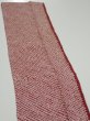 Photo3: 1W10z30  Japanese Kimono Silk  FABRIC Shibori Red-Brown 35.4x7.1 (3)