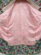 Photo7: 4721T02z490 Antique Japanese Kimono Silk JUBAN Flower Dull sea blue (7)