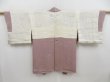 Photo7: 4721T05z590 Vintage Japanese Kimono Silk HAORI Bird Gray-Pink (7)