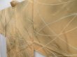 Photo2: 4721T11z540 Vintage Japanese Kimono Silk HAORI Bamboo Dark champagne (2)