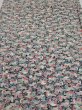 Photo1: 2C02z60  Japanese Kimono Silk  FABRIC Mandarin duck Black 40.2x14.6 (1)