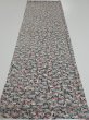 Photo5: 2C02z60  Japanese Kimono Silk  FABRIC Mandarin duck Black 40.2x14.6 (5)