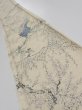 Photo1: 2C07z50  Japanese Kimono Silk  FABRIC Plum tree Pale yellow 59.8x7.5 (1)