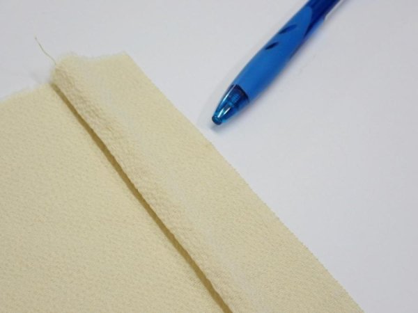 Photo7: 2F06z90  Japanese Kimono Crepe Silk  FABRIC Kyo-bingata Light Straw 64.6x14.2 (7)