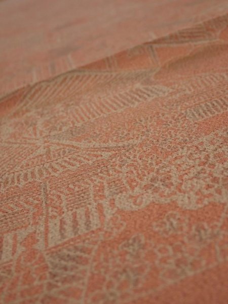 Photo4: 2F01z70  Japanese Kimono Crepe Silk  FABRIC Japanese imperial court   41.3x14.2 (4)