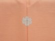 Photo7: 4803T02z830  Japanese Kimono Silk TSUMUGI Plain Peach (7)