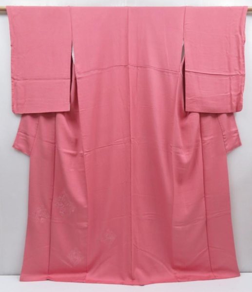 Photo2: 4804T12z960 Vintage Japanese Kimono Silk IROMUJI  Pink (2)