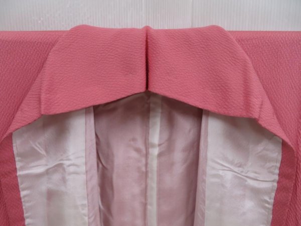 Photo5: 4804T12z960 Vintage Japanese Kimono Silk IROMUJI  Pink (5)
