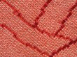 Photo4: 4809T04z510 Vintage Japanese Kimono Silk SHIBORI HAORI Wave Dark salmon (4)