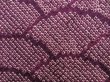 Photo4: 4809T06z440 Vintage Japanese Kimono Silk SHIBORI HAORI Wave Dark purple (4)
