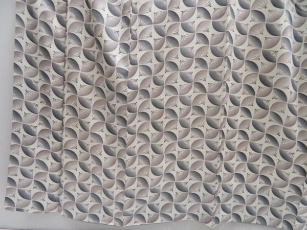 Photo4: 4809T10z800  Japanese Kimono Silk KOMON Folding fan Off-white (4)