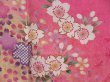 Photo7: 4810T09z1150  Japanese Kimono Silk FURISODE Sakura Pink-Purple (7)