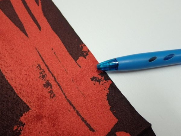 Photo7: 2B09z60  Japanese Kimono Silk  FABRIC Bamboo Dark orange 83.5x7.1 (7)