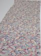 Photo3: 1V06z90  Japanese Kimono Silk  FABRIC Sensu Dark navy 66.1x14.4 (3)