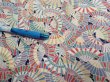 Photo6: 1V06z90  Japanese Kimono Silk  FABRIC Sensu Dark navy 66.1x14.4 (6)
