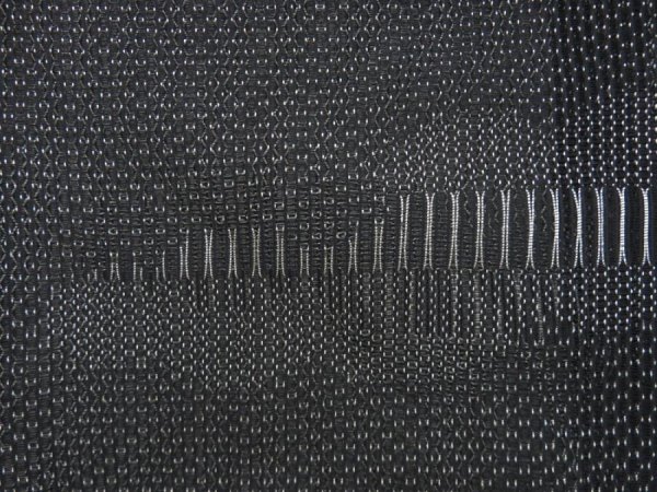 Photo4: 4812T05z340  Japanese Kimono Synthetic See through HAORI Cloud Black (4)