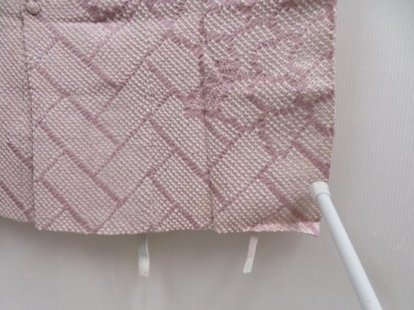 Photo6: 4816T02z510 Vintage Japanese Kimono Silk SHIBORI HAORI COAT Light purple (6)